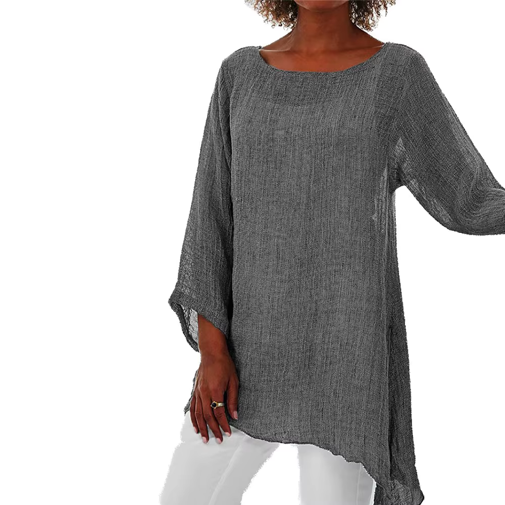 Léa – Tunique Femme Asymétrique – Élégance Décontractée