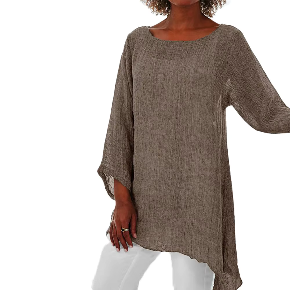 Léa – Tunique Femme Asymétrique – Élégance Décontractée