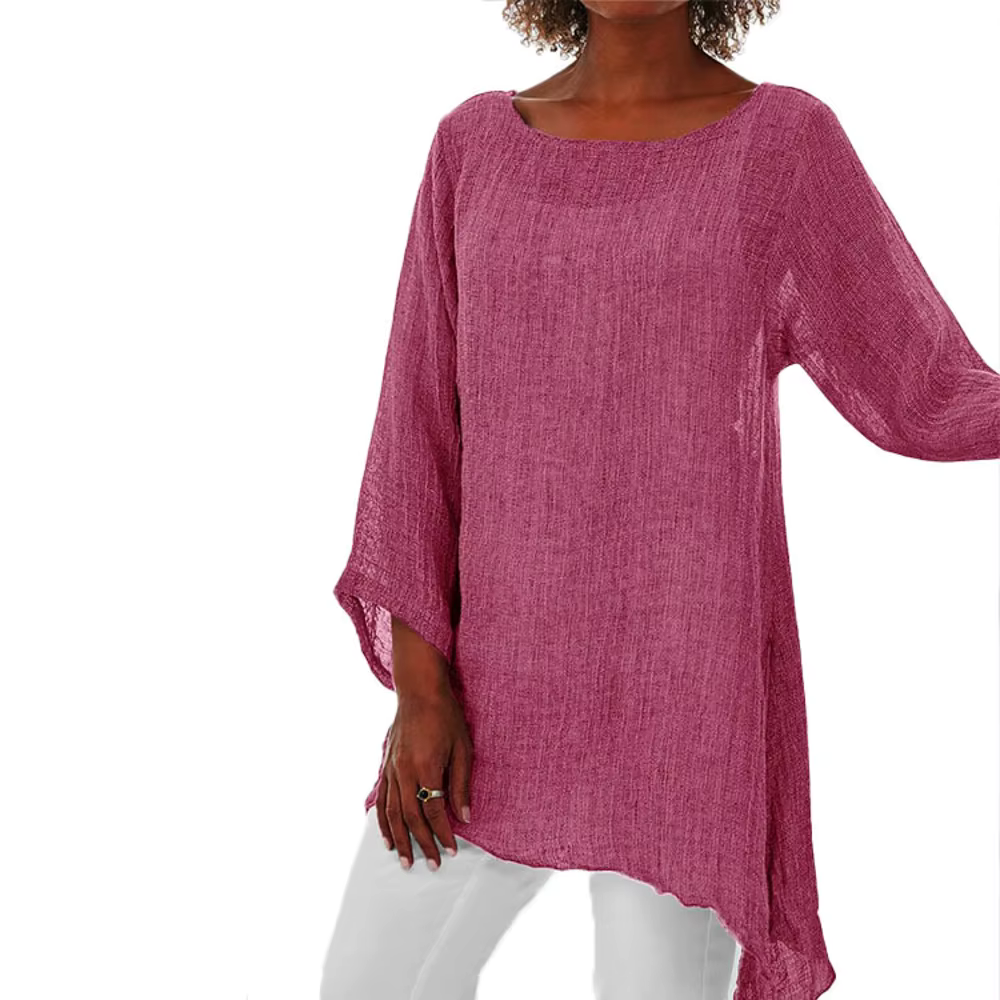 Léa – Tunique Femme Asymétrique – Élégance Décontractée