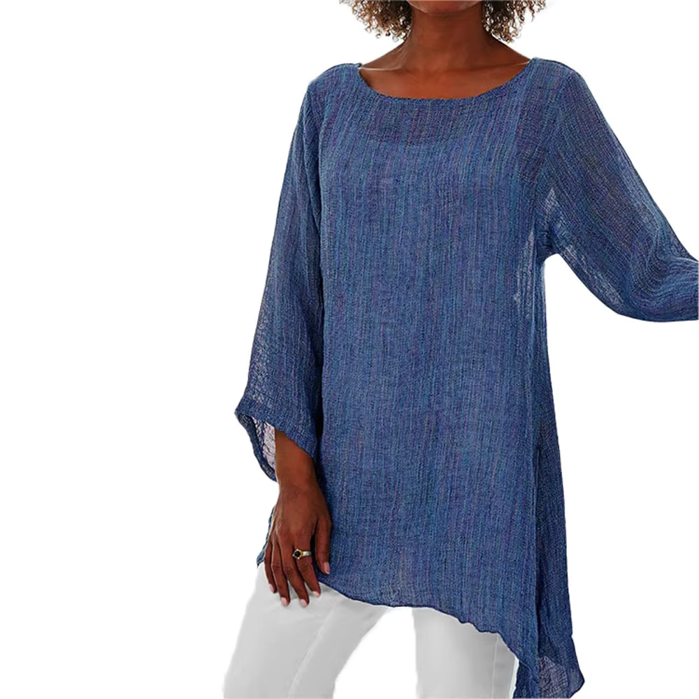 Léa – Tunique Femme Asymétrique – Élégance Décontractée