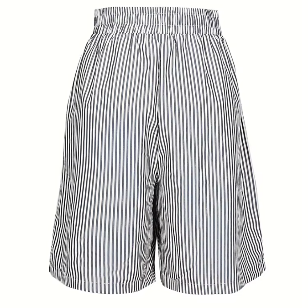 Short Lin Rayé – Lenzo | Collection Plage Soleil