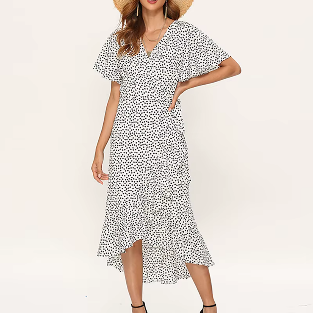 Robe Portefeuille Fleurie – Anola | Collection Fraîcheur Florale