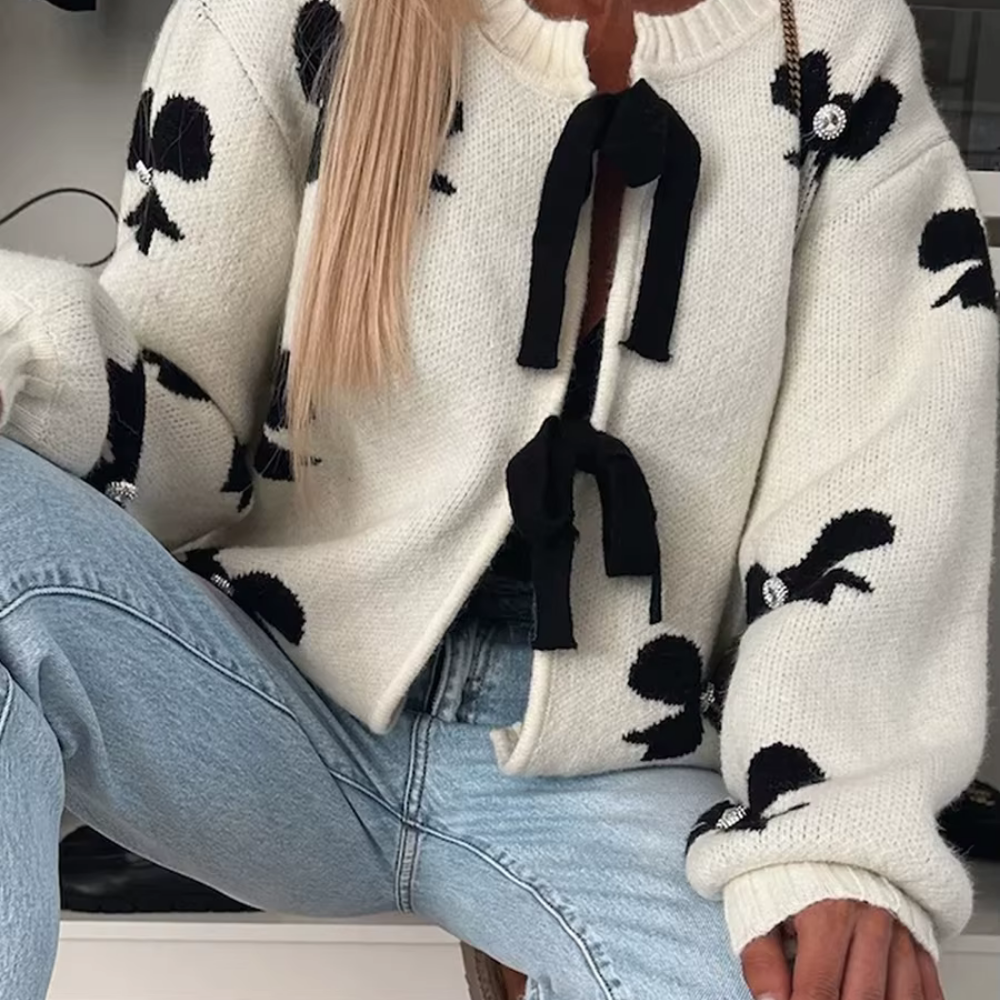 Naetris - Élégante Cardigan à Fleur