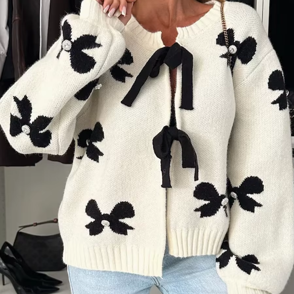 Naetris - Élégante Cardigan à Fleur