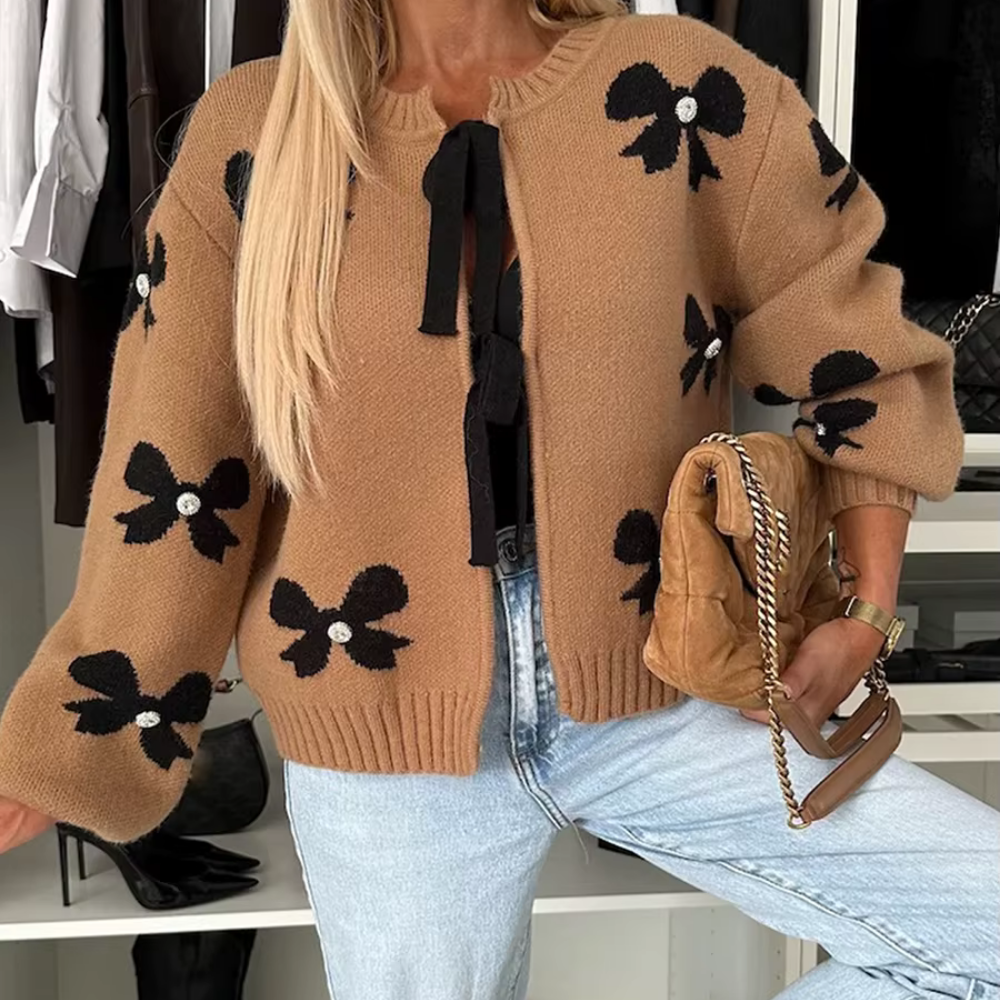 Naetris - Élégante Cardigan à Fleur