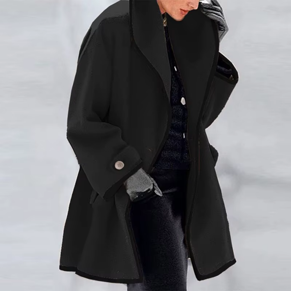 Manteau Oversize Contrasté – Luxina