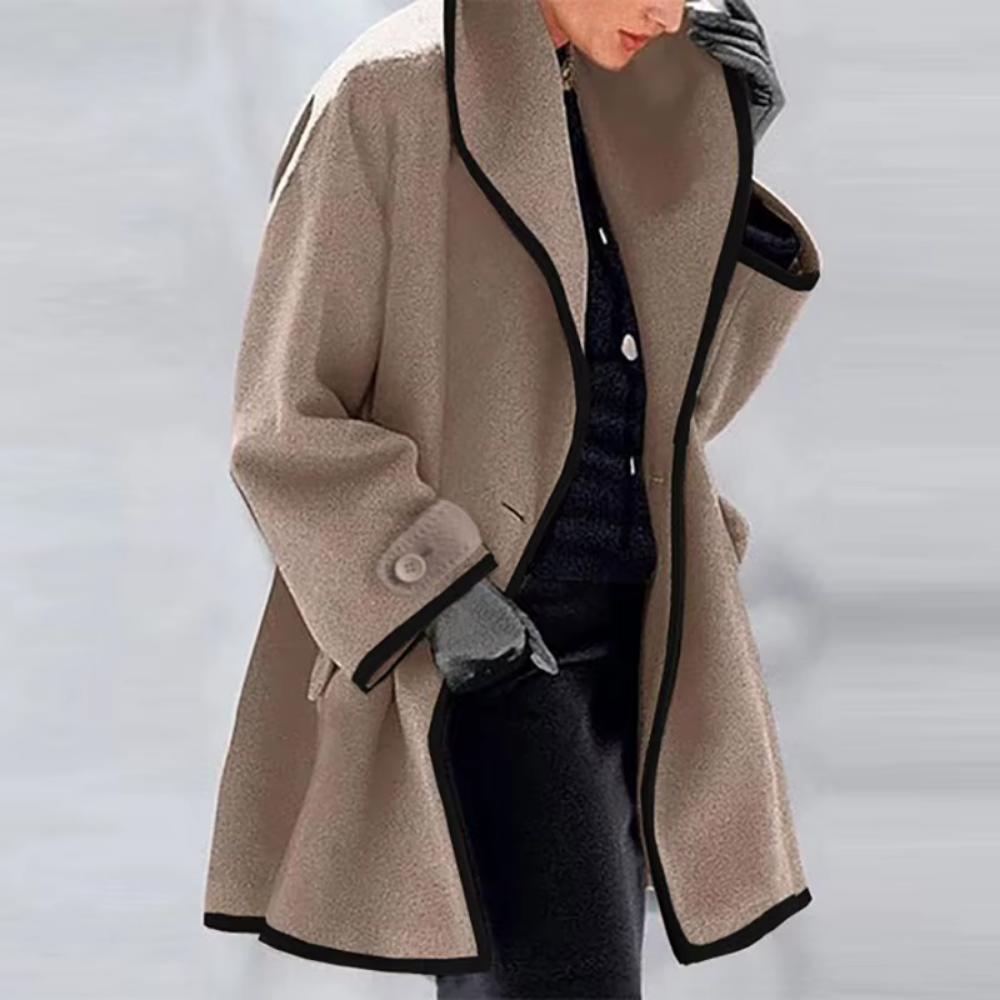 Manteau Oversize Contrasté – Luxina