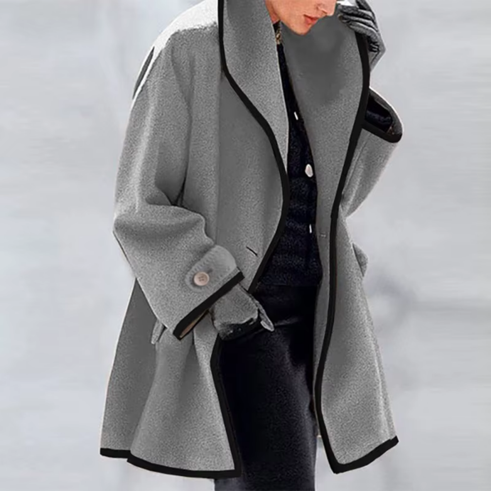 Manteau Oversize Contrasté – Luxina