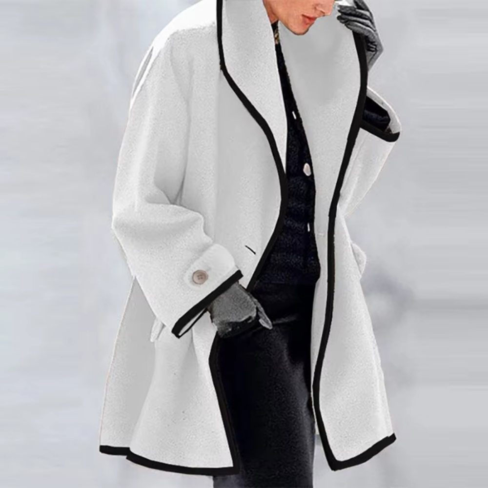 Manteau Oversize Contrasté – Luxina