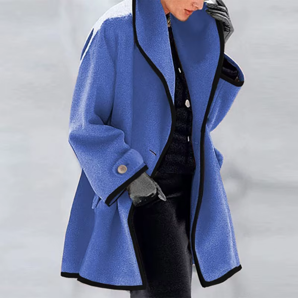 Manteau Oversize Contrasté – Luxina