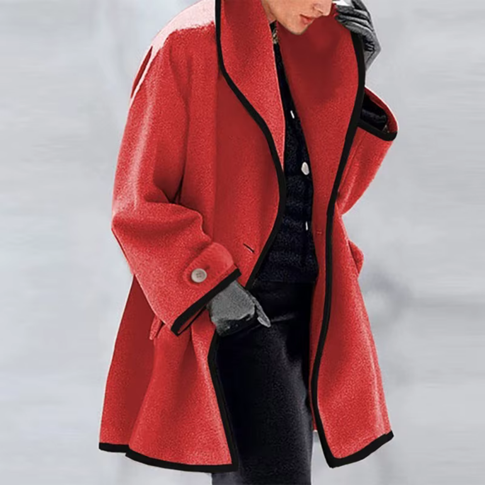 Manteau Oversize Contrasté – Luxina
