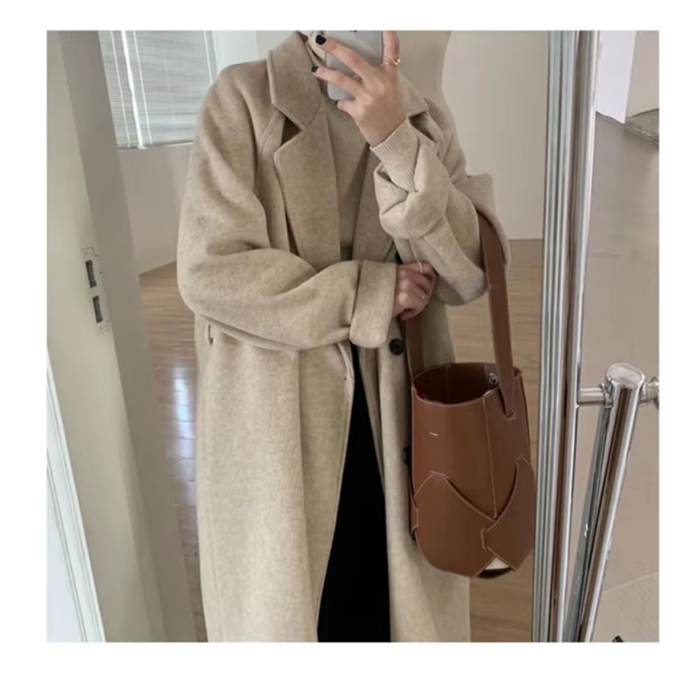 Long manteau chaud et doux manswear pour femmes – Felicia