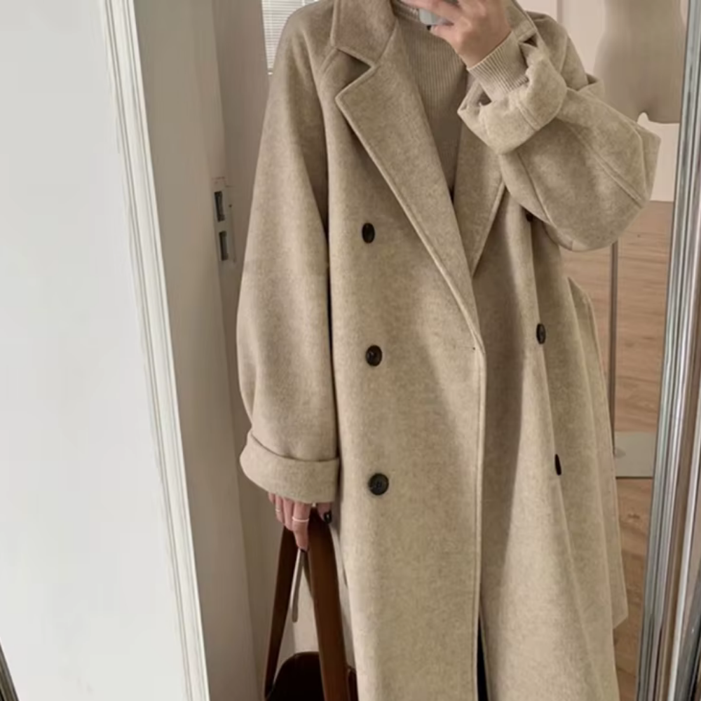 Long manteau chaud et doux manswear pour femmes – Felicia