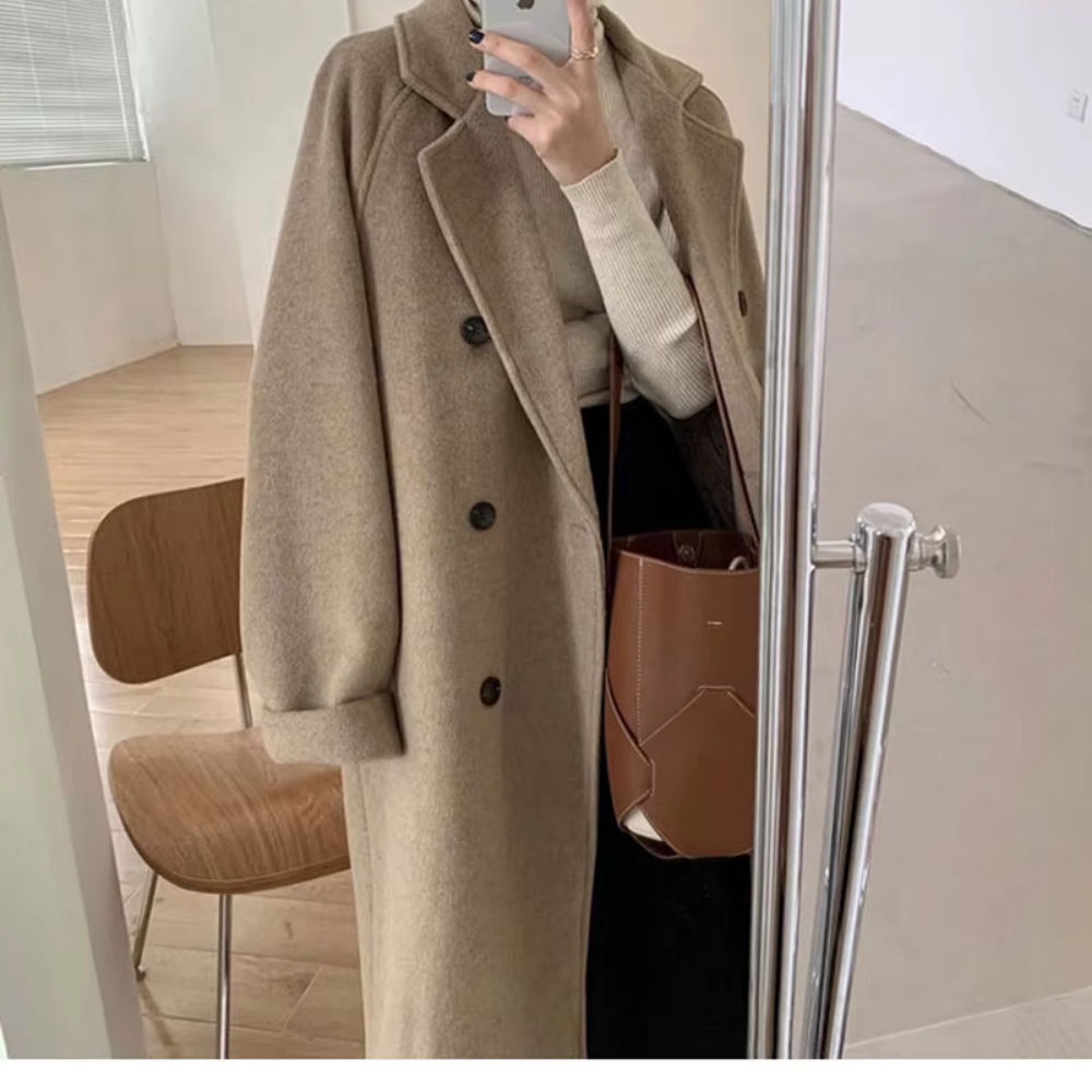 Long manteau chaud et doux manswear pour femmes – Felicia