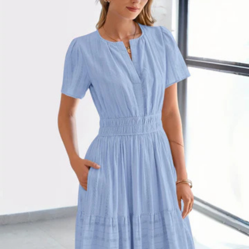 Robe Longue Boutonnée – Maye | Collection Soleil d'Été