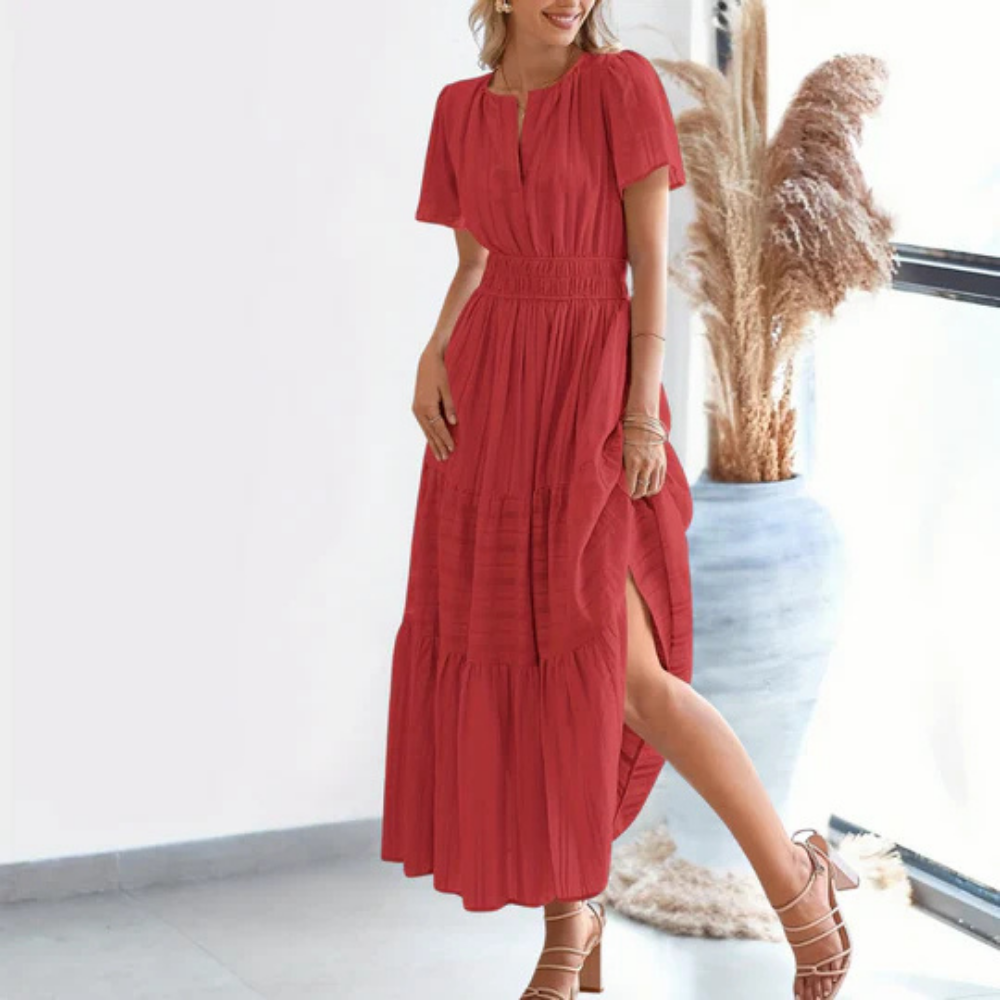Robe Longue Boutonnée – Maye | Collection Soleil d'Été