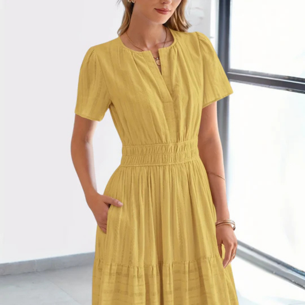 Robe Longue Boutonnée – Maye | Collection Soleil d'Été