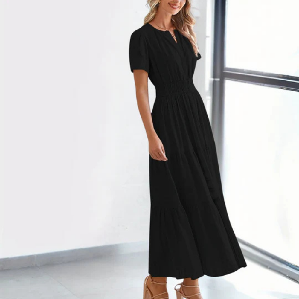 Robe Longue Boutonnée – Maye | Collection Soleil d'Été