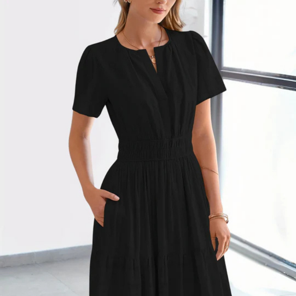 Robe Longue Boutonnée – Maye | Collection Soleil d'Été