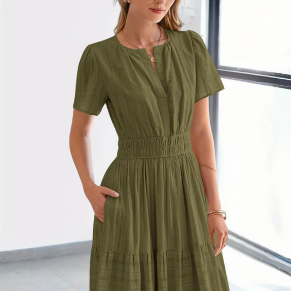 Robe Longue Boutonnée – Maye | Collection Soleil d'Été