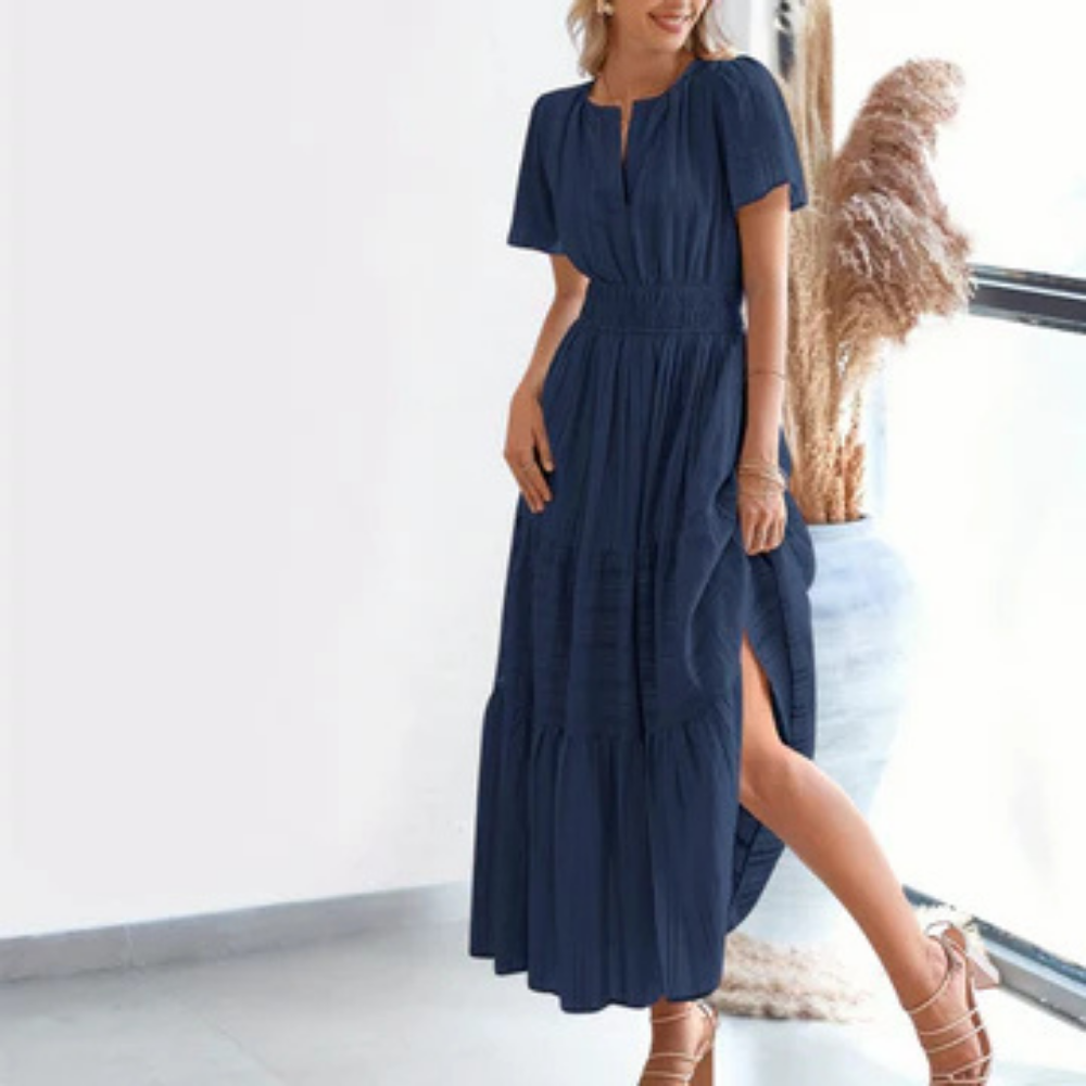Robe Longue Boutonnée – Maye | Collection Soleil d'Été