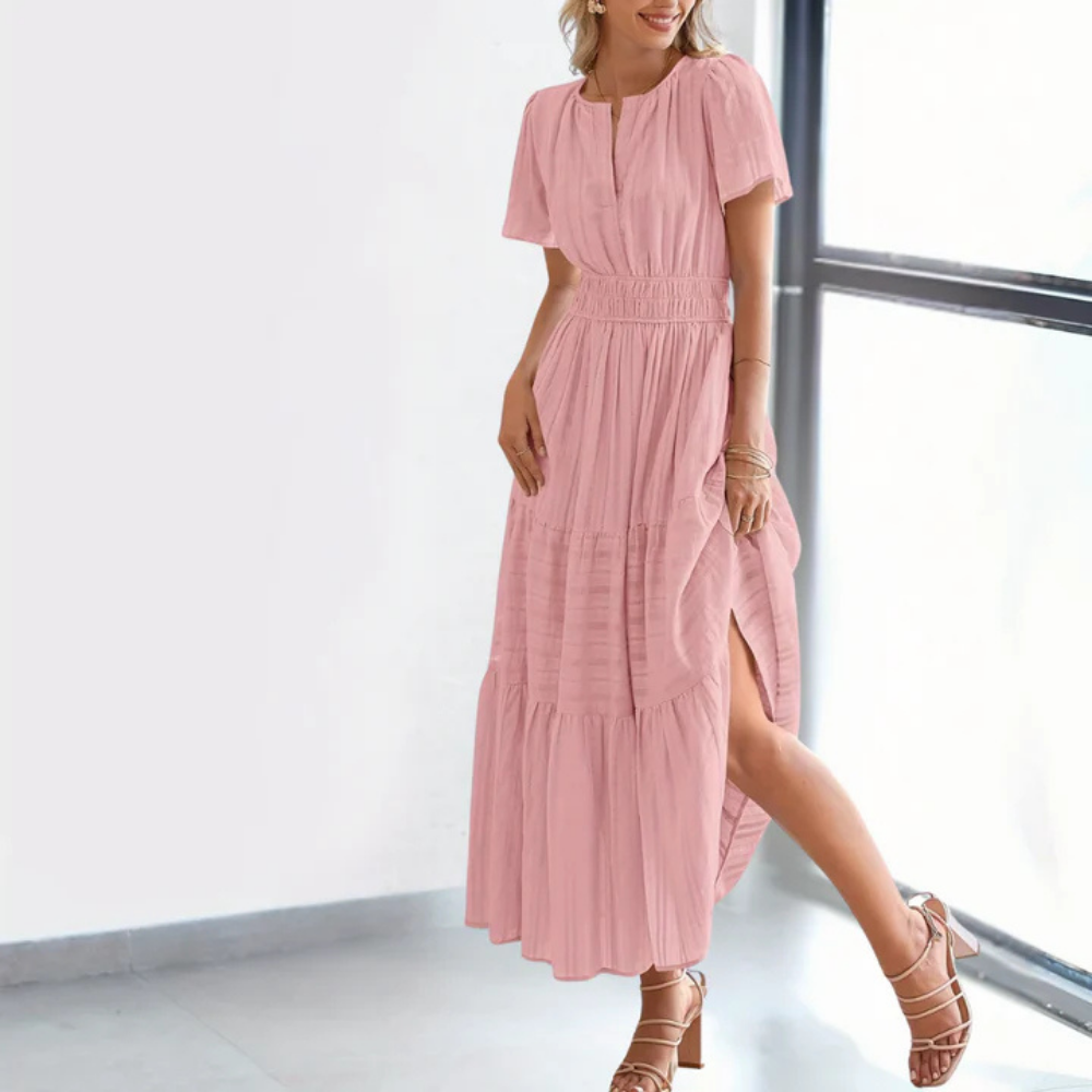 Robe Longue Boutonnée – Maye | Collection Soleil d'Été