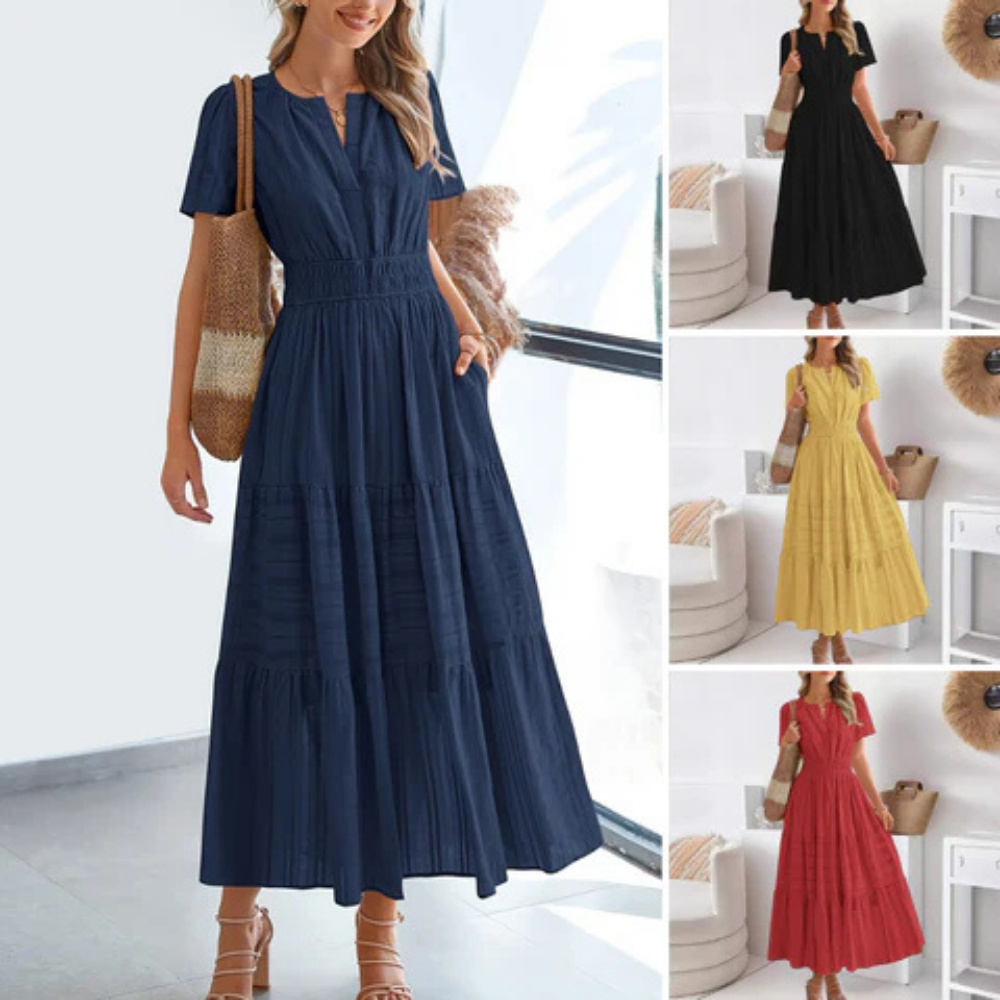 Robe Longue Boutonnée – Maye | Collection Soleil d'Été