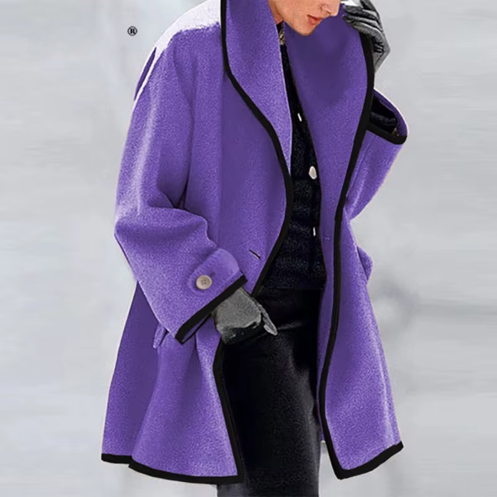 Manteau Oversize Contrasté – Luxina