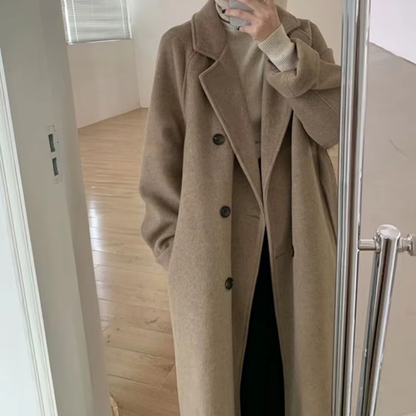 Long manteau chaud et doux manswear pour femmes – Felicia