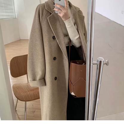 Long manteau chaud et doux manswear pour femmes – Felicia